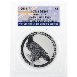 2016-P $1 Australia Wedge Tailed Eagle Silver Coin PCGS MS69
