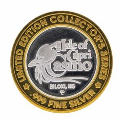 .999 Fine Silver Isle of Capri Casino Biloxi, MS $10 Limted Edition Gaming Token
