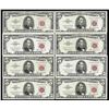 Image 1 : Lot of (8) 1963 $5 Red Seal Legal Tender Notes