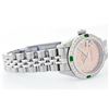 Image 3 : Rolex Ladies Stainless Steel Emerald and Diamond Datejust Wristwatch