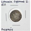 Image 1 : 1511 Lithuania Sigismund I Pusgrasis Silver Coin