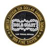 Image 1 : .999 Fine Silver Gold Coast Las Vegas $10 Casino Limted Edition Gaming Token