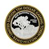 Image 2 : .999 Silver Reno Hilton Reno, Nevada $10 Casino Gaming Token Limited Edition
