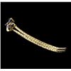 Image 2 : 14KT Yellow Gold 0.80ctw Blue Sapphire and Diamond Bracelet
