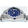 Image 3 : Rolex Ladies Stainless Steel Sapphire and Diamond Datejust Wristwatch