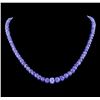 Image 1 : 14KT Yellow Gold 143.00ctw Tanzanite Necklace