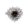 Image 2 : 14KT White Gold 3.22ctw Fancy Brown Heart Shaped Diamond Ring