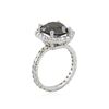 Image 3 : 14KT White Gold 1.01ctw Black Diamond Ring