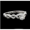 Image 1 : 14KT White Gold 0.56ctw Diamond Ring