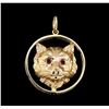 Image 1 : 14KT Yellow Gold 0.25ctw Ruby Pendant