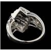 Image 3 : 10KT White Gold 0.50ctw Diamond Ring