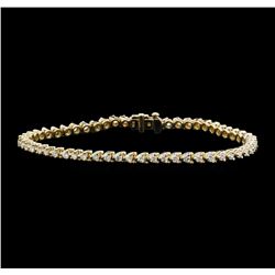 14KT Yellow Gold 2.00ctw Diamond Tennis Bracelet