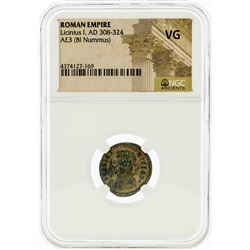 Roman Empire AD 308-324  Licinius I AE3 (BI Nummus) Coin NGC VG