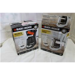 TWO BLACK AND DECKER COFFEE MAKERS