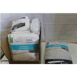 BOX OF NEW MATTRESS COVERS
