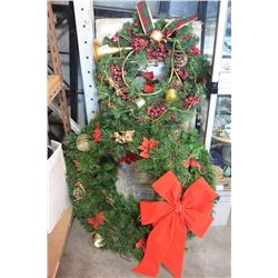 TWO CHRISTMAS WREATHS
