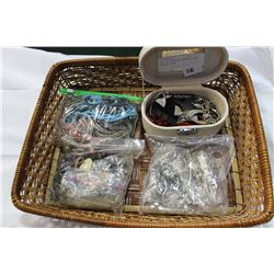 TRAY OF ASSORTED JEWELLRY AND JEWELLRY BOX