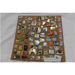LOT OF COLLECTIBLE PINS ANF JUSTIN BIEBER CHRISTMAS ITEMS