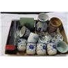 Image 1 : LOT OF CUPS,SAUCERS,COASTERS,CLOCK