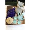 Image 1 : LOT OF TEAPOTS AND STONEWARE JUG ETC