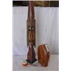 Image 1 : WOODEN TRIBAL CARVING AND INDIAN CHIEF WINE HOLDER