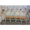 Image 1 : SET OF 4 MAPLE AND PAINTED DINING CHAIRS