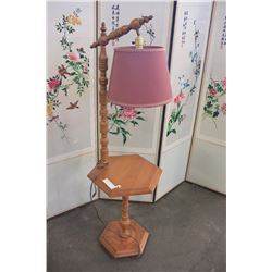 FLOOR LAMP WITH SIDE TABLE