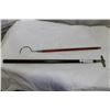 Image 1 : WOODEN HAMMER CANE AND HOOK POLE