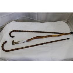 THREE WOOD CANES