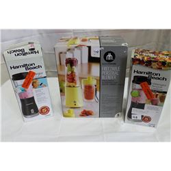 PERSONAL BLENDER AND TWO HAMILTON BEACH BLENDERS