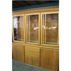 LARGE 2-PIECE ILLUMINATED DISPLAY CASE