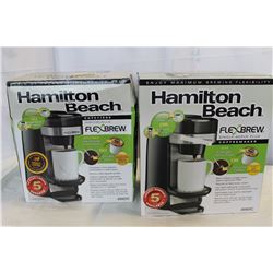 TWO HAMILTON BEACH FLEXBREW COFFEE MAKERS