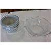 Image 1 : GLASS SERVING BOWL AND CHINA PLANTER
