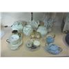 Image 1 : LOT OF DECORATIVE LIDDED BOXES AND TEASET AND SALT AND PEPPER