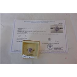 NEW STERLING AMETHYST RING WITH APPRAISAL FOR $1200