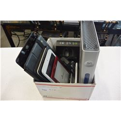 BOX OF TABLETS AND ELECTRONICS