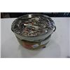 Image 1 : BRASS FOOTED BOWL OF VARIOUS COINS