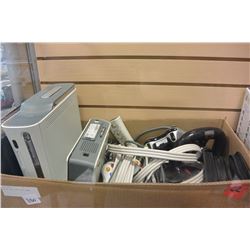 BOX OF XBOX 360'S AND GAMES