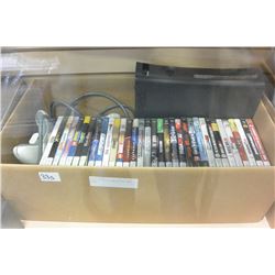 XBOX 360 WITH CONTROLLERS AND GAMES