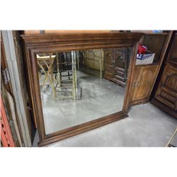 LARGE BEVELLED FRAMED WALL MIRROR