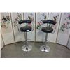 Image 1 : TWO CHROME AND BLACK BARSTOOLS