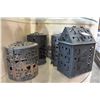 Image 1 : FOUR METAL CANDLE HOLDERS