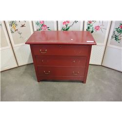 RED 3 DRAWER DRESSER