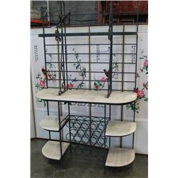 IRON AND MARBLE 2-PIECE BAKERS RACK