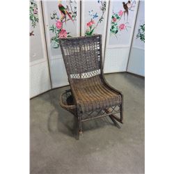 ANTIQUE WICKER ROCKER