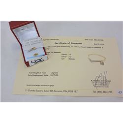 10KT YELLOW GOLD DIAMOND RING WITH APPRAISAL $2750