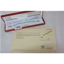 STERLING BLUE TOPAZ TENNIS BRACELET WITH APPRAISAL $1000