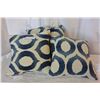 Image 1 : THREE BLUE AND WHITE DESIGNER PILLOWS