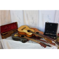 THREE PARTS GUITARS AND OTHE MUSICAL PARTS AND PIECES