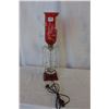 Image 1 : VINTAGE CRYSTAL AND RUBY LAMP